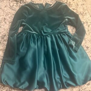 Elegant emerald green toddler girls  Dress